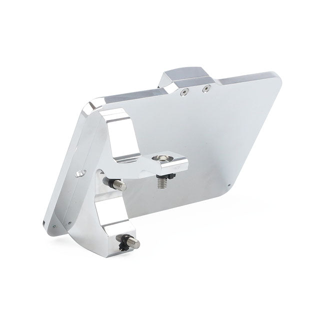 CPV, ''slide-in'' license plate bracket. Side mount, polished — 19-20 Softail FXDRS (NU)