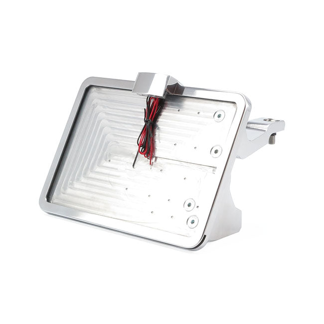 CPV, ''slide-in'' license plate bracket. Side mount, polished — 19-20 Softail FXDRS (NU)
