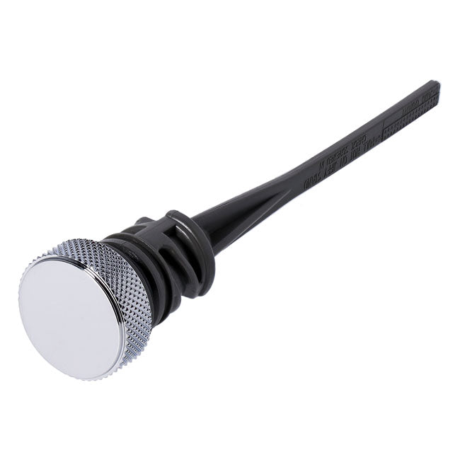 Oil tank fill plug / dipstick assembly motor oil. Chrome