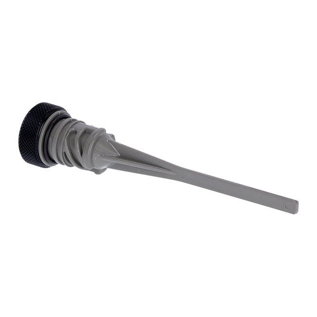 Oil tank fill plug / dipstick assembly motor oil. Black