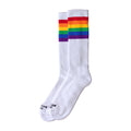 American Socks Rainbow Pride Mid High classic socks white