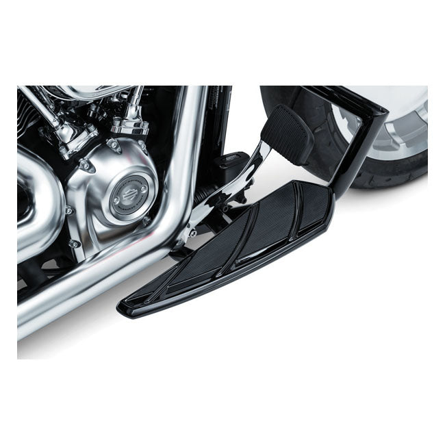 Kuryakyn, Phantom rider floorboards. Gloss black — Rider: 18-26 Softail with rider floorboards