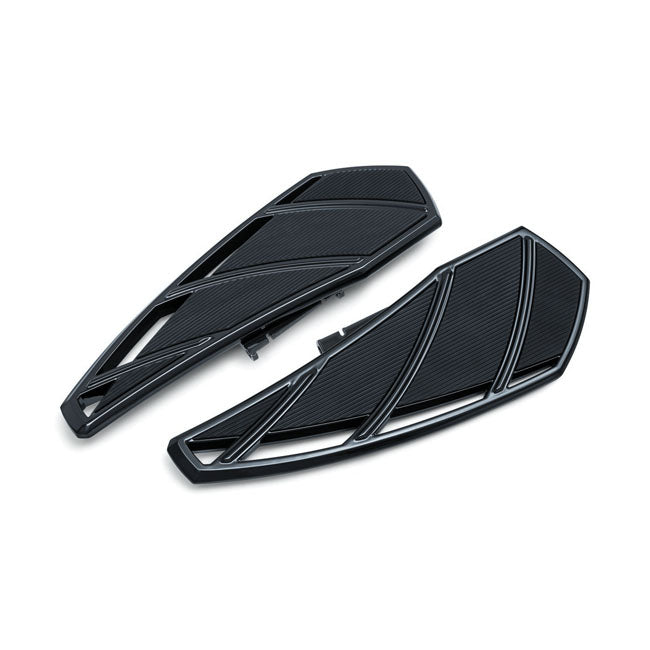 Kuryakyn, Phantom rider floorboards. Gloss black — Rider: 18-26 Softail with rider floorboards