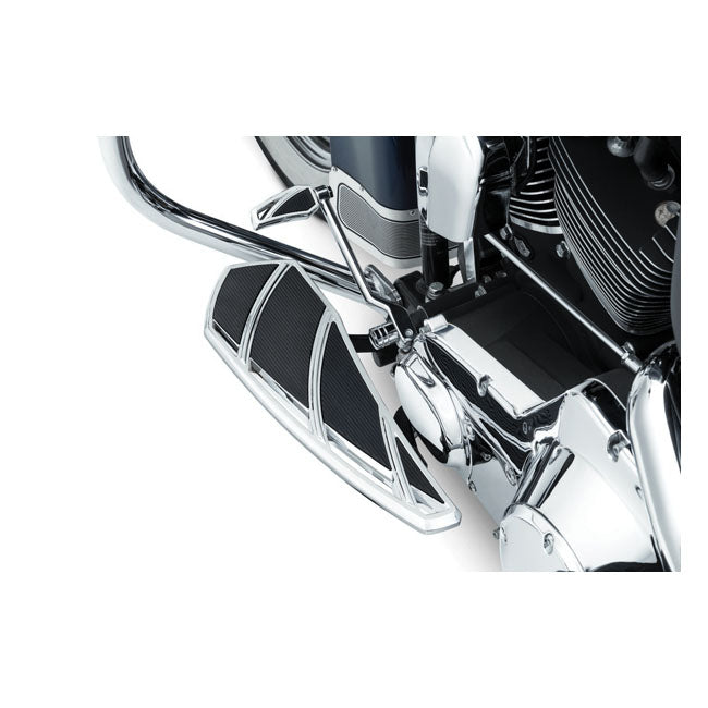 Kuryakyn, Phantom rider floorboards. Chrome — Rider: 86-17 (NU) FL Softail; 12-16 (NU) Dyna FLD Switchback; 83-26 FLT/Touring; 09-26 Trikes