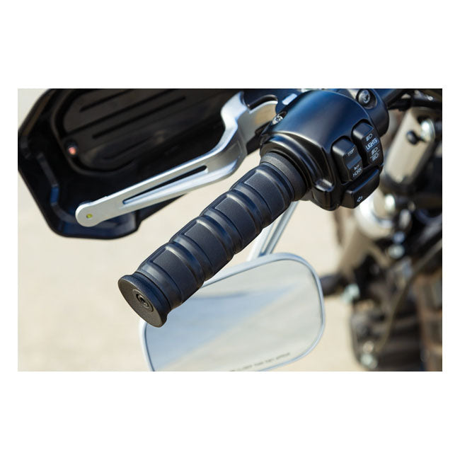 Kuryakyn, Dillinger grips. Satin black — 96-22 H-D with dual throttle cables (Excl. Street) (NU)
