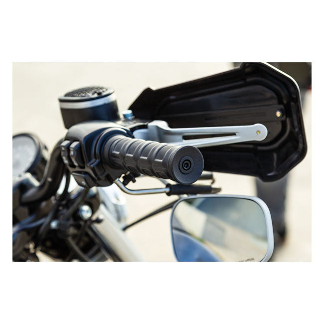 Kuryakyn, Dillinger grips. Satin black — 96-22 H-D with dual throttle cables (Excl. Street) (NU)