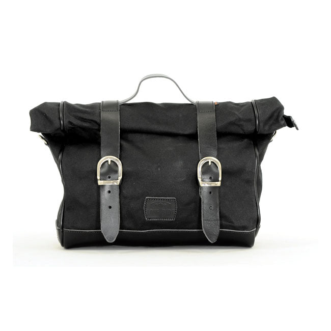 Longride, ''Old Chopper'' waxed cotton saddlebag. Black — Universal