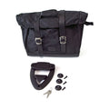Longride, click-on Old Chopper saddlebag waxed cotton. Black — Universal