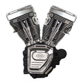 S&S, 4-1/8" bore 124" long block TC engine. Black/chrome — 07-16 FLT/Touring (NU)