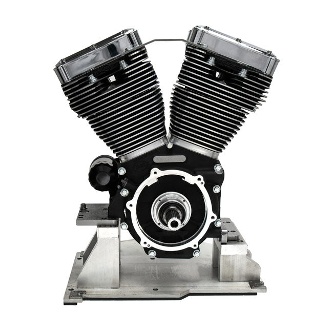 S&S, 4-1/8" bore 124" long block TC engine. Black/chrome — 07-16 FLT/Touring (NU)
