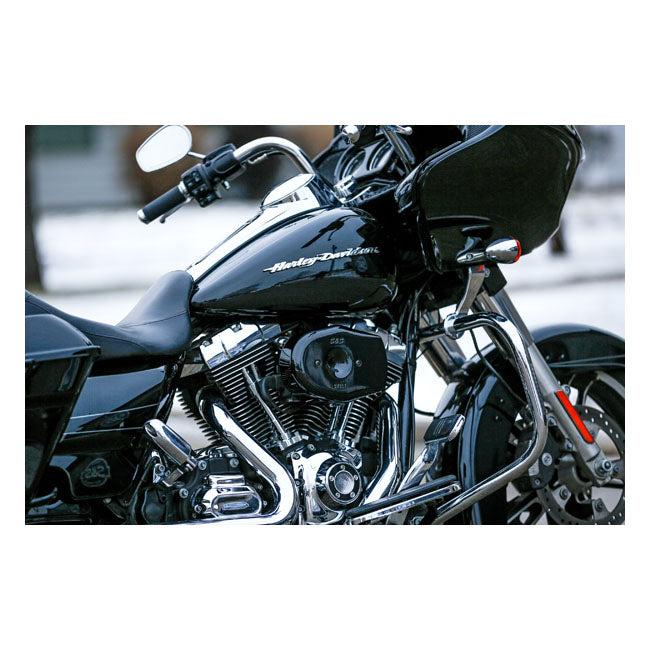 S&S, Stealth Tribute air cleaner kit. Black — 16-17 Softail; 16-17 FXDLS; 08-16 FLT/Touring; Trike (NU). (e-throttle)