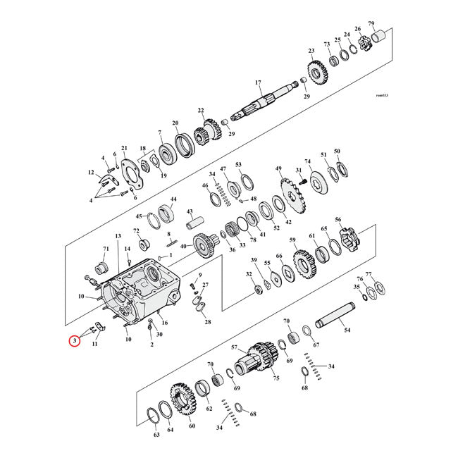 Screw, countersunk head. bumper plate kickstarter
