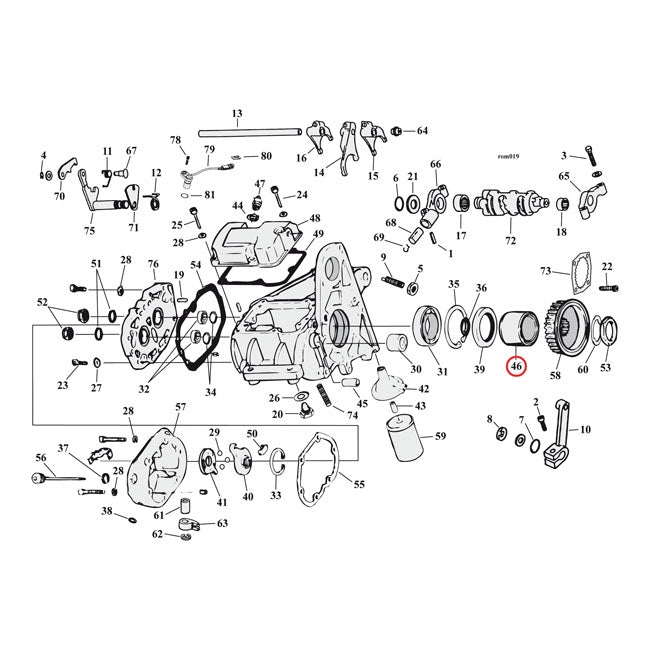 Spacer, transmission sprocket