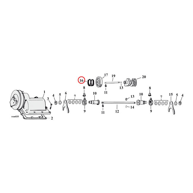 Spring, shifter gear / starter clutch