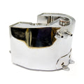 Oil tank, horseshoe top fill. Chrome