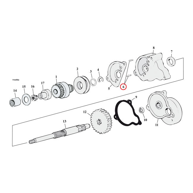 Roll pin — 71-85 FX; 65-84 FL (NU) : Inner to outer primary housing.  65-88 all E-start Big Twin (NU) : Starter shaft housing.