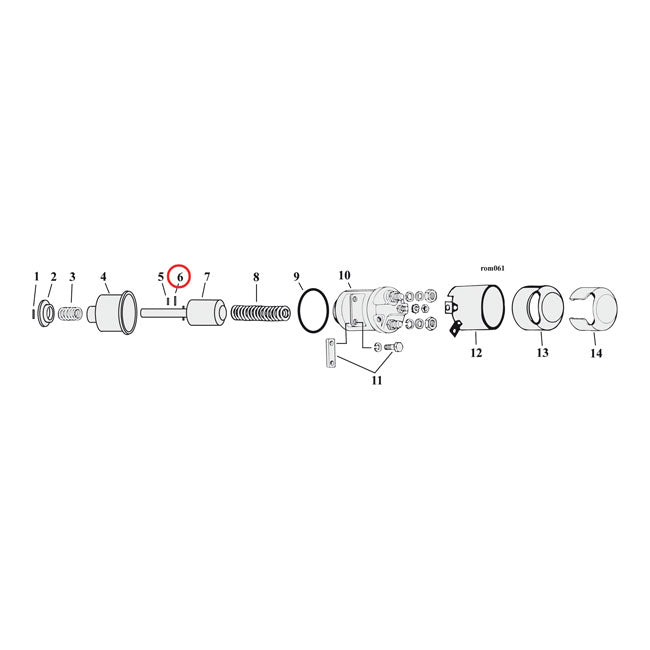 Roll pin, solenoid/mainshaft