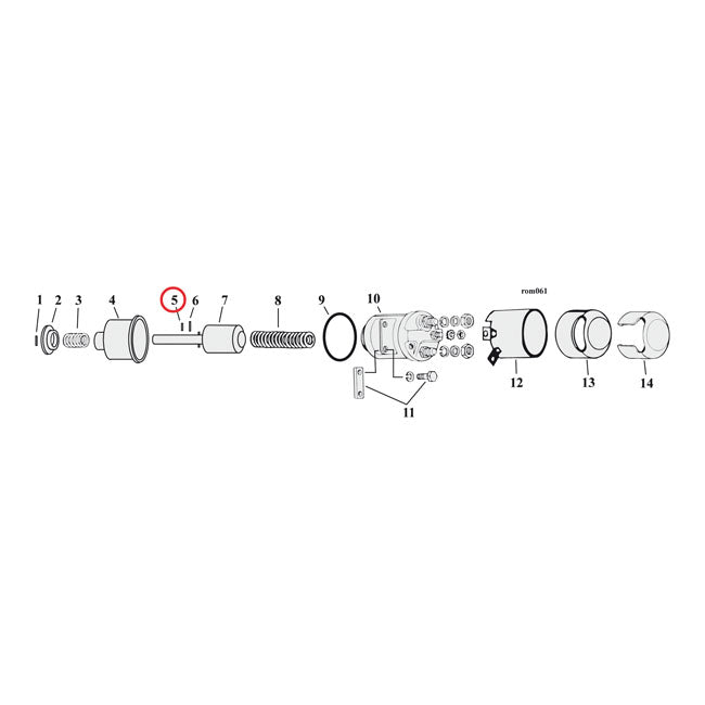 Roll pin — L75-E81 FL & L82-84 FL; L75-88 FX; Softail (Excl. FLT/Touring; FXR; XL Sportster) (NU) SOLENOID