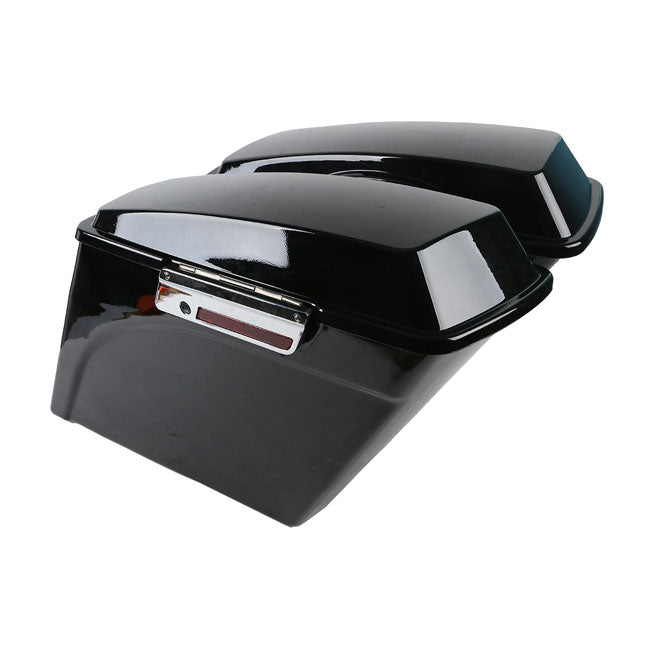 5" down extended saddlebag set. Black — 94-13 FLT/Touring (NU)