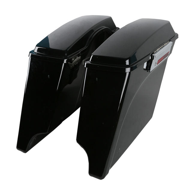 5" down extended saddlebag set. Black — 94-13 FLT/Touring (NU)