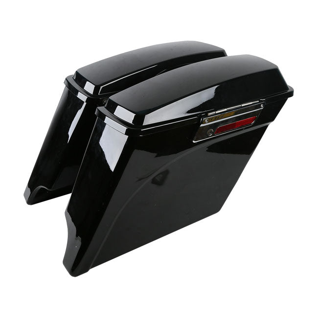 5" down extended saddlebag set. Black — 94-13 FLT/Touring (NU)