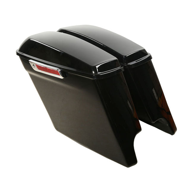 5" down extended saddlebag set. Black — 14-25 FLT/Touring (excl. 23-25 FLTRXSE; 24-25 FLTRXSTSE; 23-25 FLHXSE; 24-25 FLHX; 2025 FLHXU; 24-25 FLTRX)