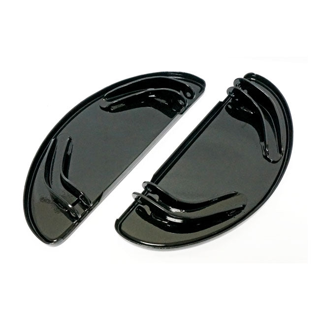 Oval early style floorboards. solid. Black