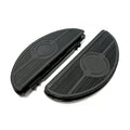 Oval early style floorboards. with dampers. Black — 86-17 (NU) FL Softail; 12-16 (NU) Dyna FLD Switchback; 83-26 FLT/Touring; 09-26 Trikes