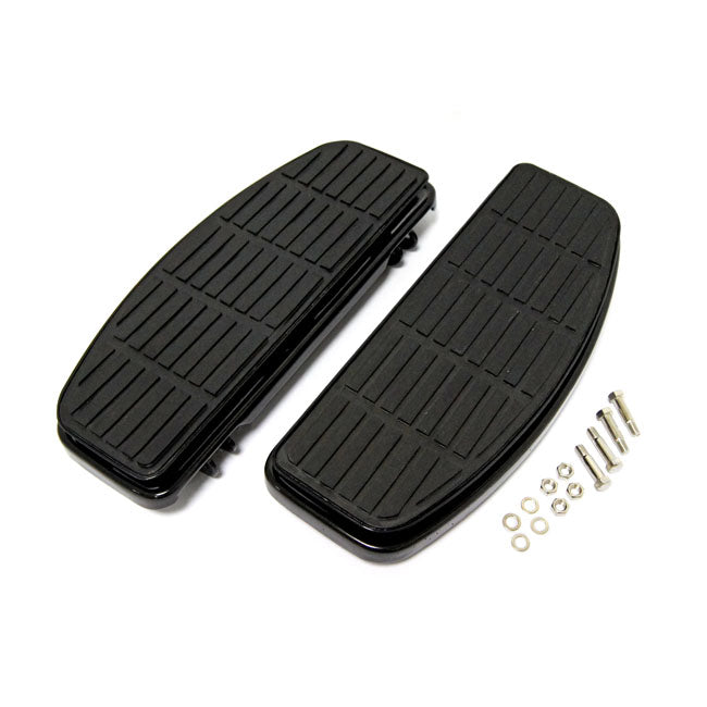 Traditional shaped floorboards. Black