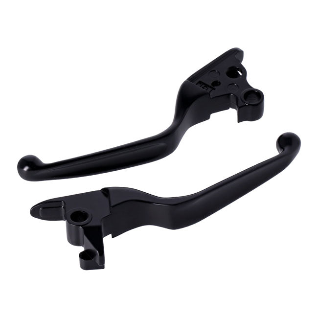 Handlebar lever kit, wide blade, black — Cable operated - 18-24 Softail (NU)