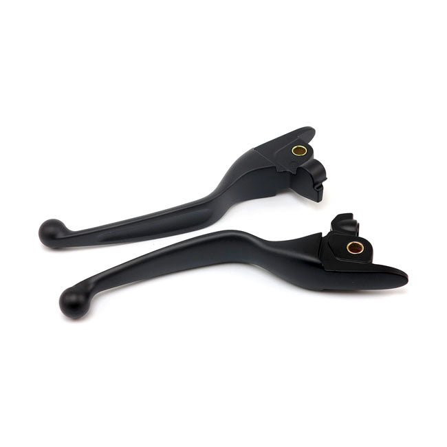 Handlebar lever kit, wide blade, black — Hydraulic operated clutch - 17-20 FLT/Touring; 19-20 Trikes (NU)