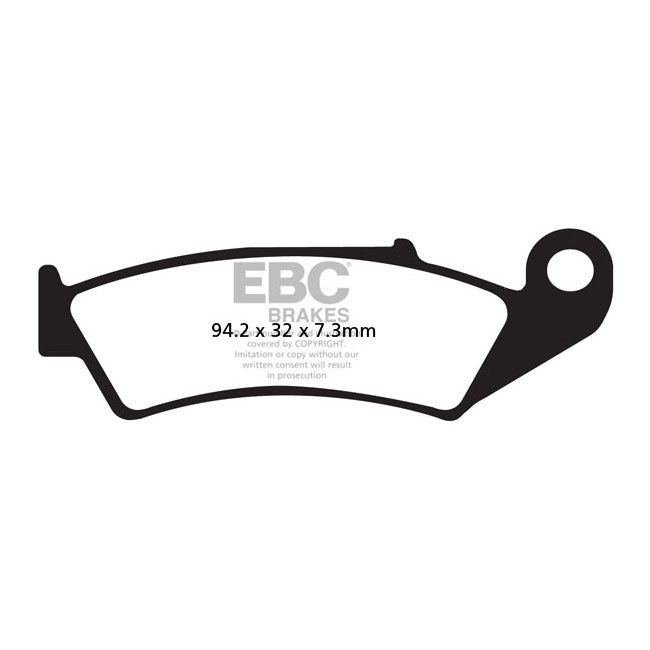 EBC Carbon X / TT series brake pads — Front: Honda: 88-90 XR 600 RJ/RK/RL; 91-92 XR 600 RM/RN