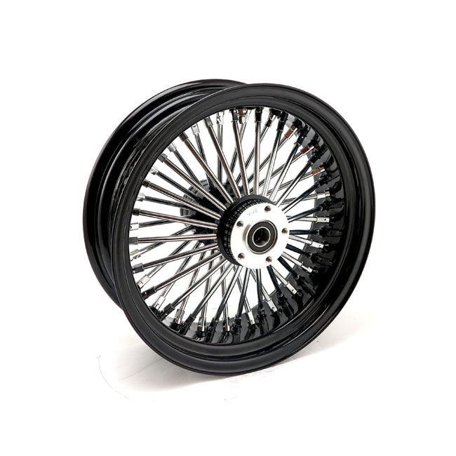 MCS radial 48 fat spoke rear wheel 5.50 x 16 black — 06-07 Dyna; 02-07 FLT/Touring (NU)
