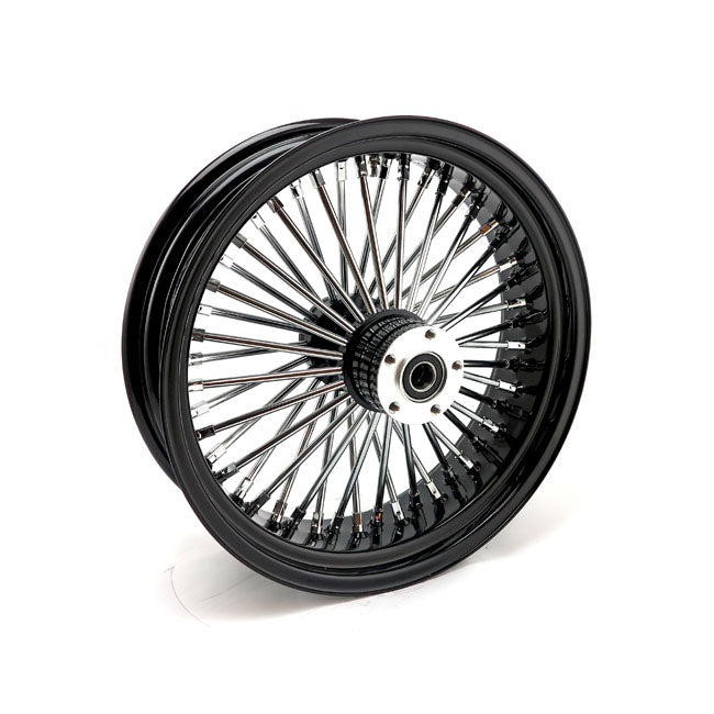 MCS radial 48 fat spoke rear wheel 5.50 x 18 black — 02-07 FLT/Touring; 02-06 V-Rod (NU)