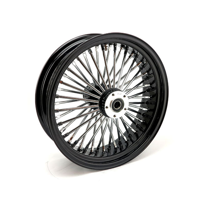 MCS radial 48 fat spoke rear wheel 5.50 x 18 black — 02-07 FLT/Touring; 02-06 V-Rod (NU)