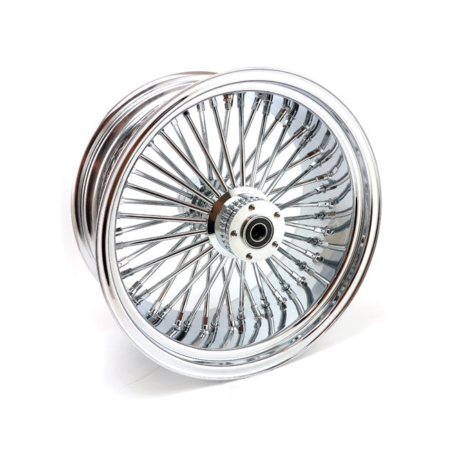 MCS radial 48 fat spoke rear wheel 8.50 x 18 chrome