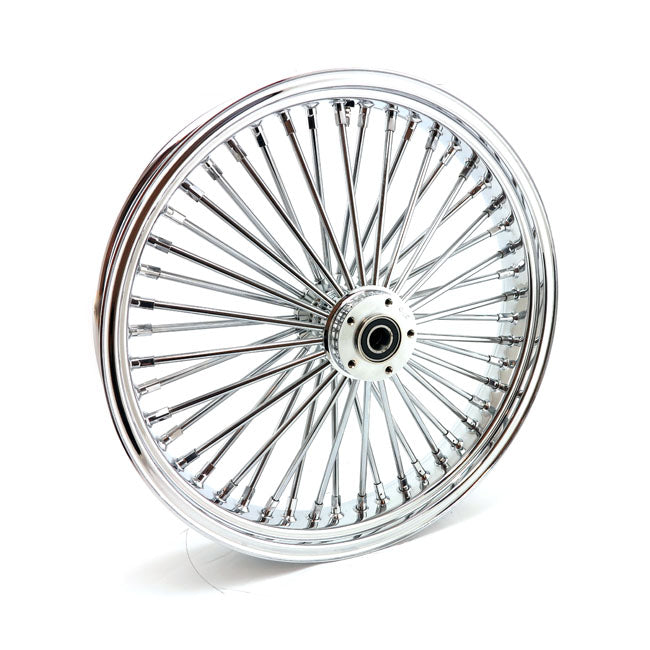 MCS radial 48 fat spoke front wheel 3.50 x 21 SF chrome