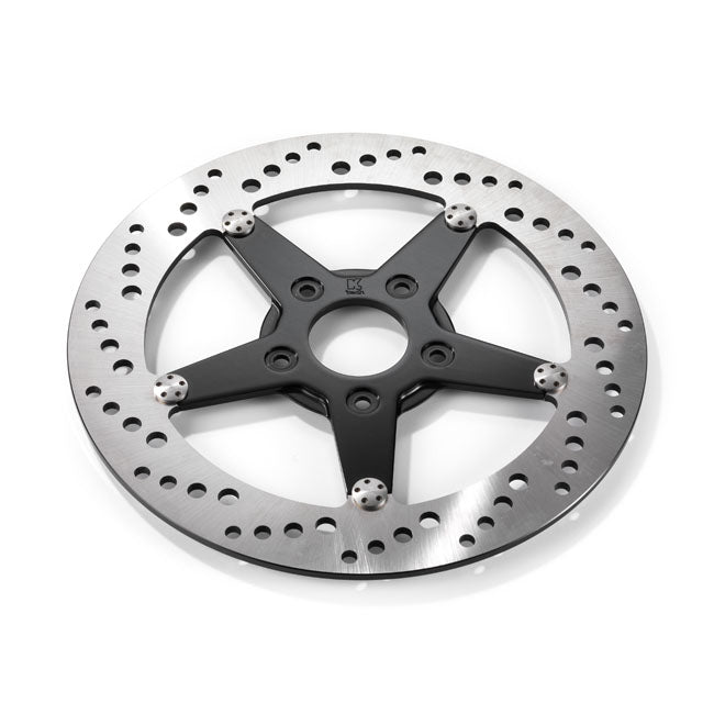 K-Tech front left brake rotor 11.5" stainless, black center — Upto 1999 models