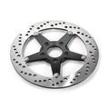 K-Tech, drilled brake rotor stainless steel 11.5" — 00-25 Softail (excl. 2017 FXSE); 00-17 (NU) Dyna (excl. FXDLS); 00-07 (NU) FLT/Touring; 00-10 (NU) XL Sportster