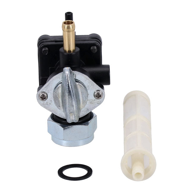 OEM style vacuum petcock. Black — 95-06 XL Sportster. Carbureted models only. (NU)