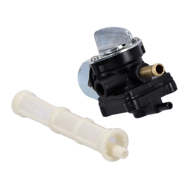 OEM style vacuum petcock. Black — 95-06 XL Sportster. Carbureted models only. (NU)