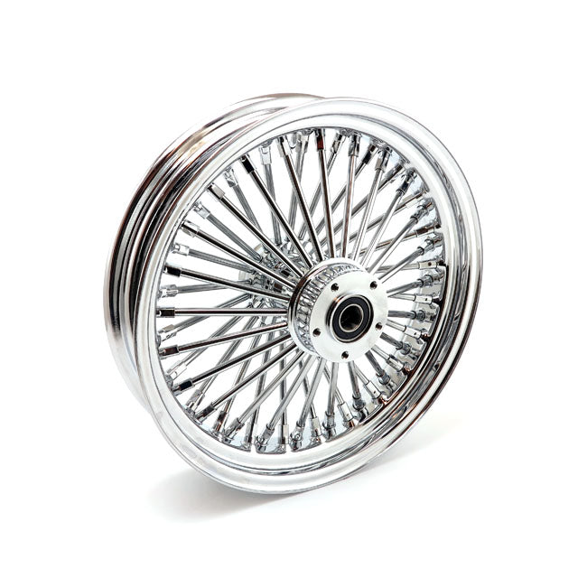 MCS radial 48 fat spoke front wheel 3.50 x 16 DF chrome