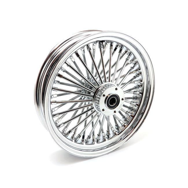 MCS radial 48 fat spoke front wheel 3.50 x 16 DF chrome