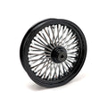 MCS radial 48 fat spoke front wheel 3.50 x 16 SF black — 04-05 FXDWG