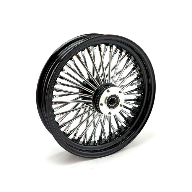 MCS radial 48 fat spoke rear wheel 3.50 x 16 black — 06-07 Dyna; 02-07 FLT/Touring; 05-07 XL Sportster (NU)