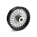 MCS radial 48 fat spoke rear wheel 3.50 x 16 black — 06-07 Dyna; 02-07 FLT/Touring; 05-07 XL Sportster (NU)