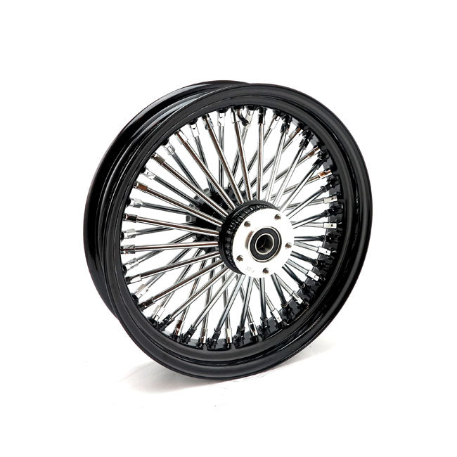 MCS radial 48 fat spoke rear wheel 3.50 x 16 black — 06-07 Dyna; 02-07 FLT/Touring; 05-07 XL Sportster (NU)