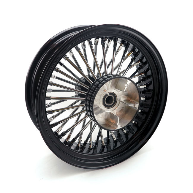 MCS radial 48 fat spoke rear wheel 5.50 x 16 black — 08-25 FLT/Touring in custom applications only (see note)