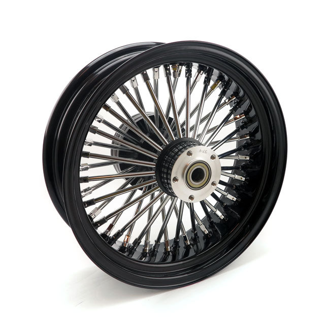MCS radial 48 fat spoke rear wheel 5.50 x 16 black — 08-25 FLT/Touring in custom applications only (see note)