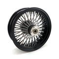 MCS radial 48 fat spoke rear wheel 5.50 x 16 black — 08-25 FLT/Touring in custom applications only (see note)